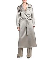 Satin Oversized Trench Coat