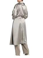 Satin Oversized Trench Coat