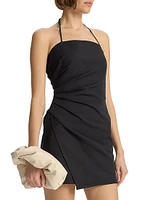 Charlie Draped Cotton-Blend Minidress