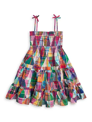 Little Girl's & Patchwork Madras Plaid Dress