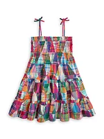 Little Girl's & Patchwork Madras Plaid Dress