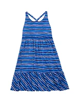 Little Girl's & Striped Knotted Dress