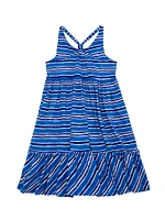 Little Girl's & Striped Knotted Dress