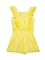 Little Girl's Eyelet Embroidery Romper