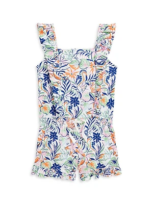 Little Girl's & Tropical Print Romper