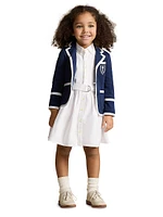 Little Girl's & Classic Oxford Sleeveless Shirtdress