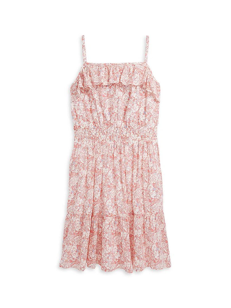 Little Girl's & Floral Seersucker Dress