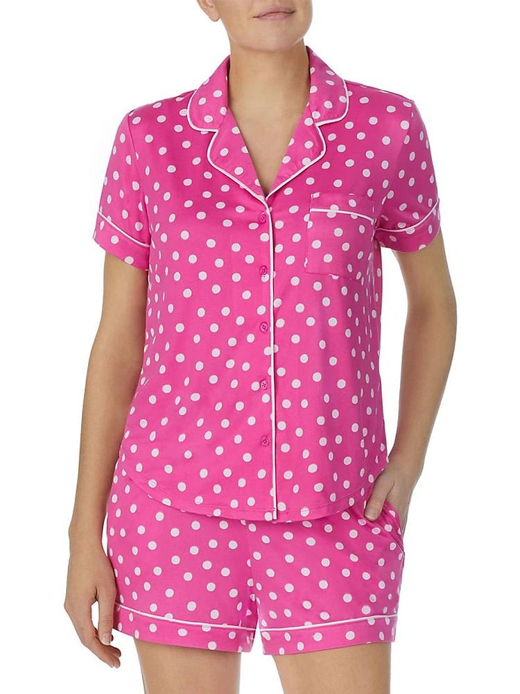 Polka-Dot Short 2-Piece Pajama Set