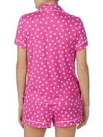 Polka-Dot Short 2-Piece Pajama Set