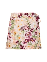 Veranera Luna Florecer Floral Wrap Miniskirt