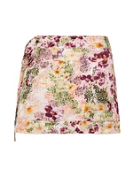 Veranera Luna Florecer Floral Wrap Miniskirt