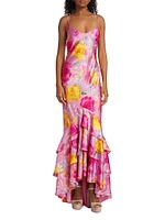 Seraphine Floral Satin Mermaid Gown