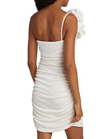 Farren Ruffle One-Shoulder Minidress