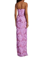 Justine Lace Strapless Column Gown