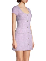 Cira Beaded Tweed Minidress