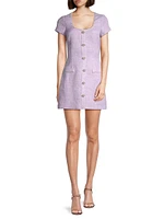 Cira Beaded Tweed Minidress