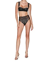 Grommet Lace Balconette Bra