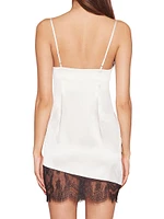 Silk-Blend Slip Minidress