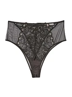 Grommet Lace-Up High-Rise Briefs