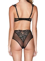 Grommet Lace-Up High-Rise Briefs