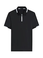 Cotton Quarter-Zip Polo Shirt