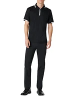 Cotton Quarter-Zip Polo Shirt