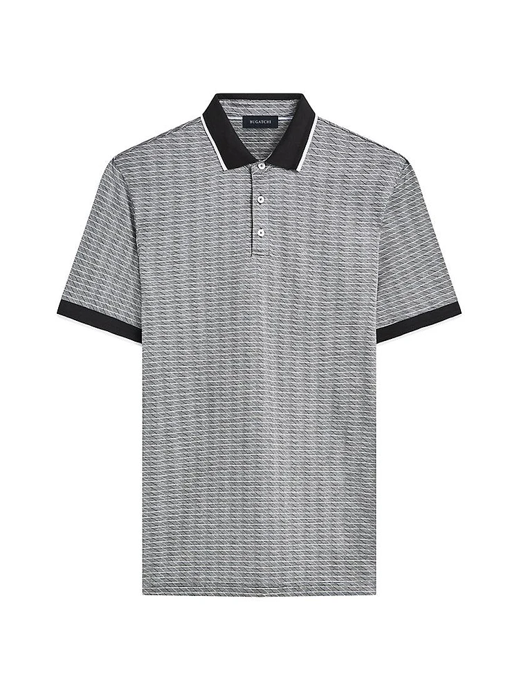 3-Button Cotton-Blend Polo Shirt