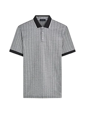 3-Button Cotton-Blend Polo Shirt