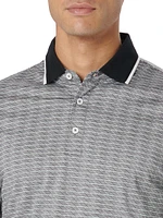 3-Button Cotton-Blend Polo Shirt