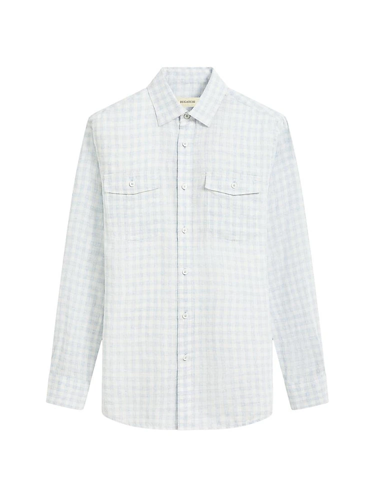 Julian Plaid Linen Shirt