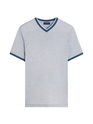 Cotton-Blend V-Neck T-Shirt
