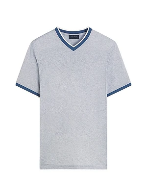 Cotton-Blend V-Neck T-Shirt