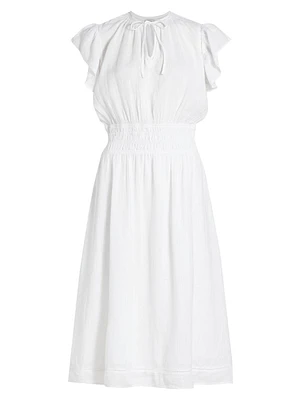 Iona Linen-Blend Midi-Dress