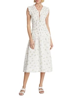 Dion Floral Smocked Midi-Dress