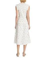 Dion Floral Smocked Midi-Dress