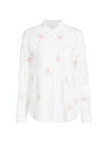 Charli Hibiscus Linen-Blend Shirt