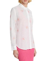 Charli Hibiscus Linen-Blend Shirt