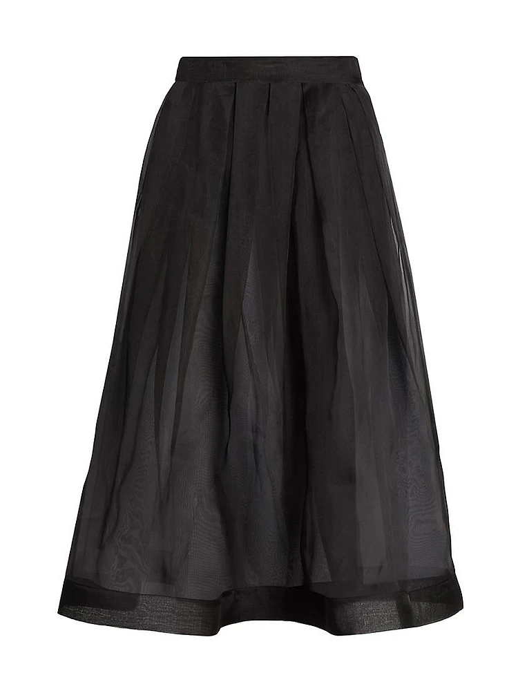 Silhouette of the Season Sheet Midi-Skirt