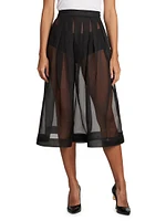 Silhouette of the Season Sheet Midi-Skirt