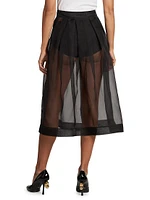 Silhouette of the Season Sheet Midi-Skirt