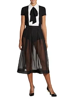 Silhouette of the Season Sheet Midi-Skirt