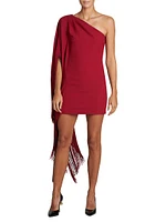 Archive Fringes One-Shoulder Minidress