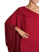 Archive Fringes One-Shoulder Minidress