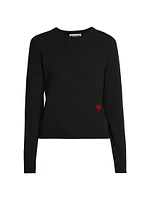 Wool-Cashmere Heart Sweater