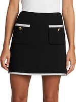 Heart Button Miniskirt