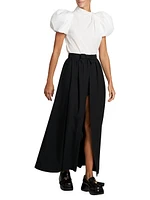 Bow Walk-Thru Maxi Skirt