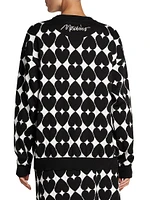 Optical Print Cotton Sweater