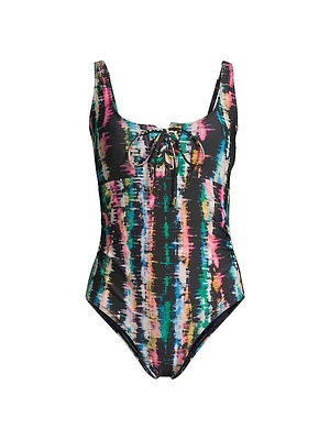 Taylor Lace-Up One-Piece Swimsuit