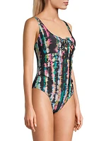 Taylor Lace-Up One-Piece Swimsuit