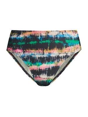 Tie-Dye Mid-Rise Bikini Bottom